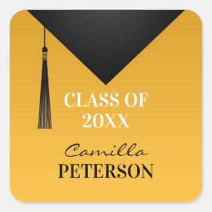 Sticker Casquette noir Merci de diplôme