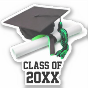 Sticker Casquette noire et verte et classe de bascule de