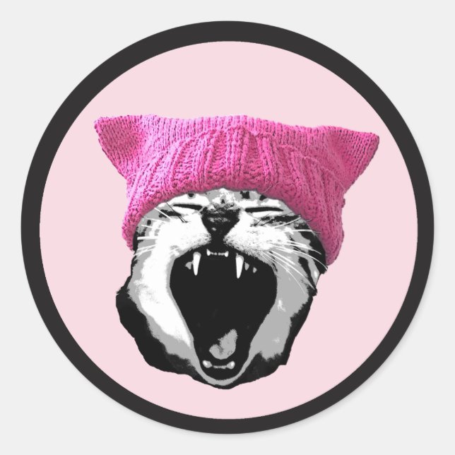 Sticker casquette-Pussy - 3" (Devant)