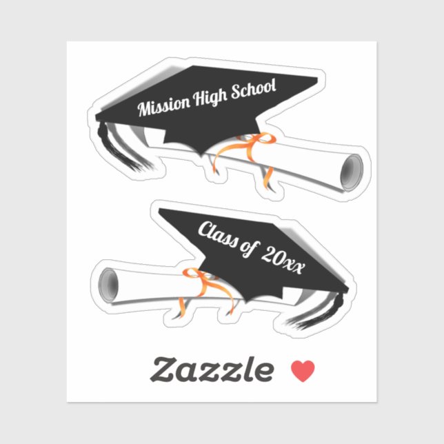 Sticker Casquettes et diplômes (Feuille)