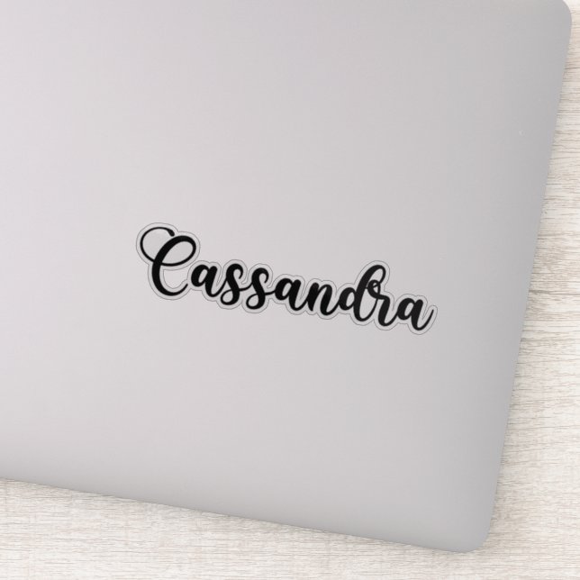 Sticker Cassandra Nom - Calligraphie manuscrite (Détail)