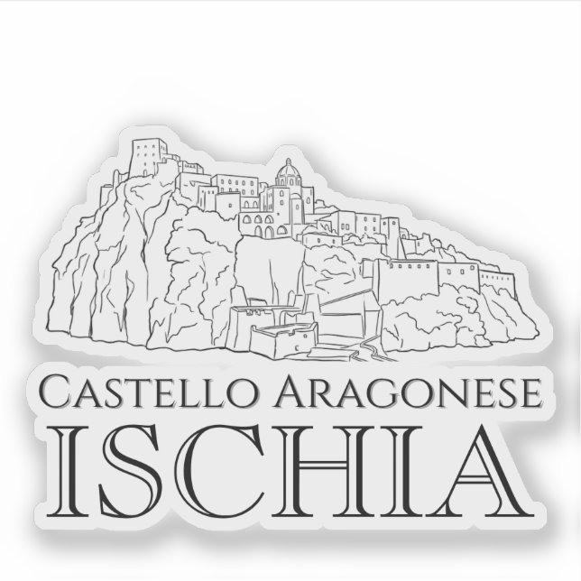 Sticker Castello Aragonese, Ischia Travel (Devant)