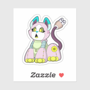 Sticker Cat as robot