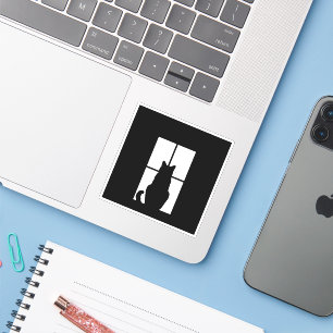 Sticker Cat noir Cliquez pour Customiser la fenêtre de cou