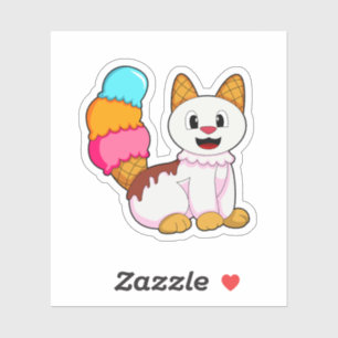 Sticker Cat with popsicle