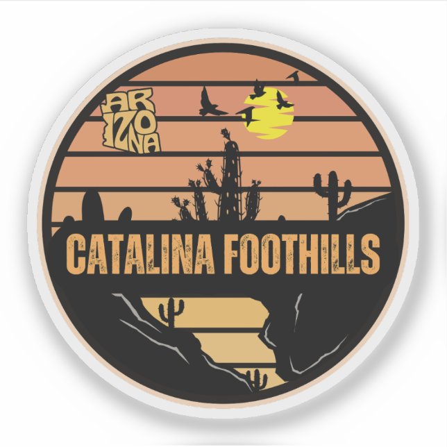 Sticker Catalina Foothills, Arizona (Devant)