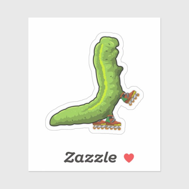 Sticker Caterpillar en Patinage en ligne avec Patins en li (Feuille)
