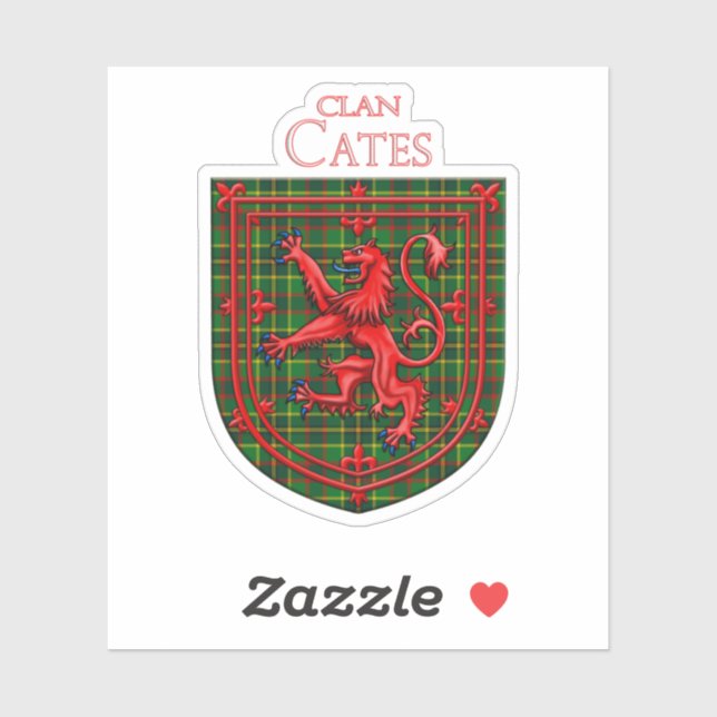 Sticker Cates Chasse Tartan Scottish Plaid (Feuille)