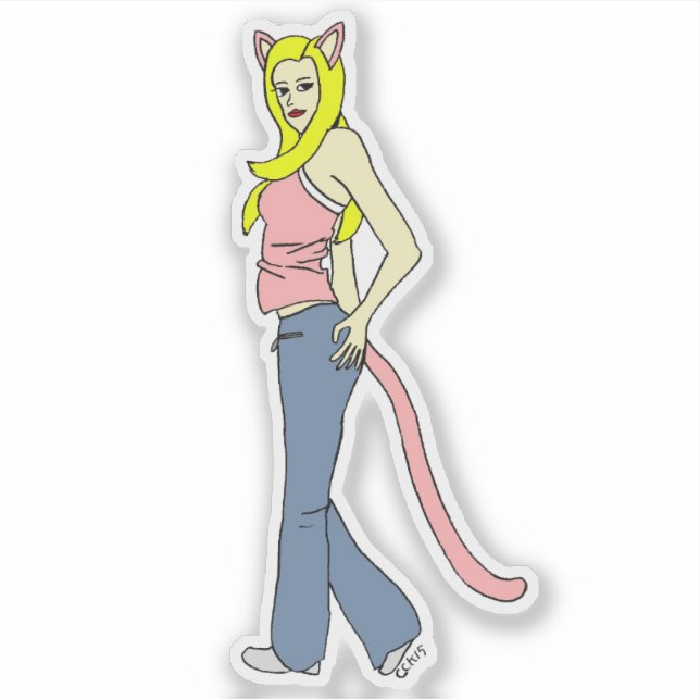 Sticker catgirl (Devant)