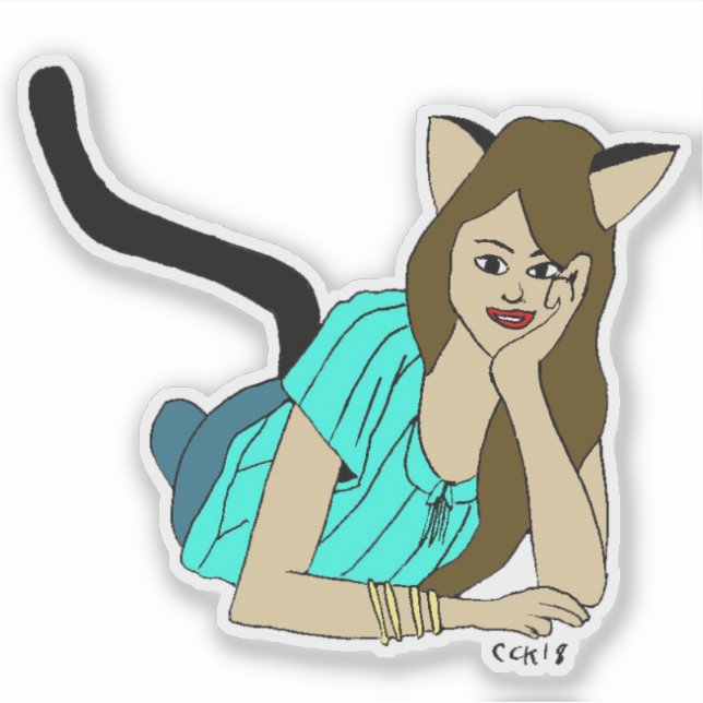 Sticker catgirl (Devant)