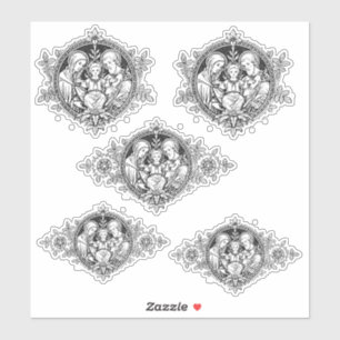 Sticker Catholique Sainte Famille Jésus Marie Joseph Relig