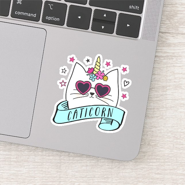 Sticker Caticorn Cute Kawaii Unicorn Cat (Détail)