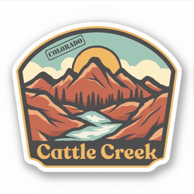 Sticker Cattle Creek, Colorado (Devant)