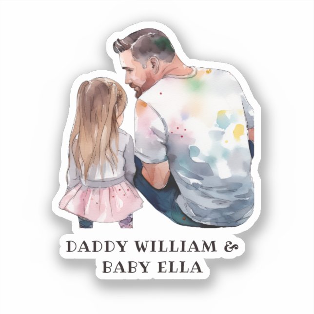 Sticker Caution père et fille (5) (Recto)