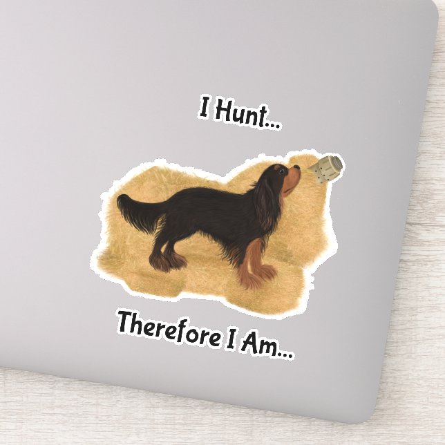 Sticker Cavalier King Charles Spaniel Chasse à la grange (Détail)