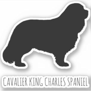 Sticker Cavalier Roi Charles Spaniel Chien Silhouette Viny