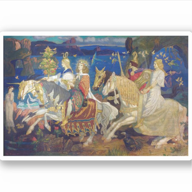 Sticker Cavaliers du Sidhe, vers 1911 par John Duncan (Devant)