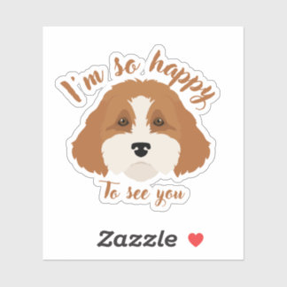 Sticker Cavapoo Cavoodle Cockerpoo Chien de concepteur de