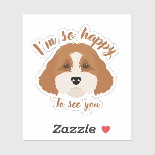 Sticker Cavapoo Cavoodle Cockerpoo Chien de concepteur de  (Feuille)