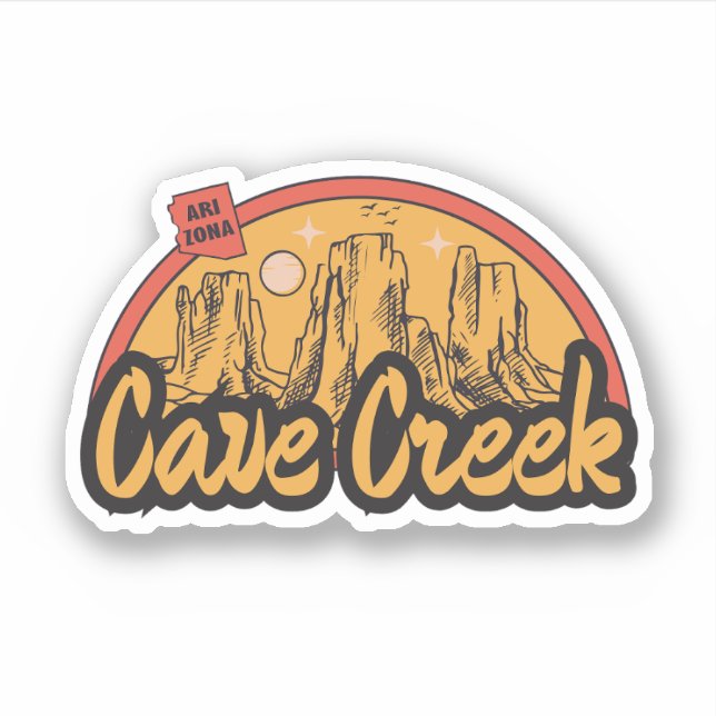 Sticker Cave Creek, Arizona  (Devant)