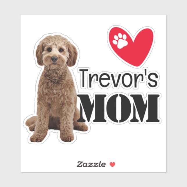 Sticker Cavoodle Maman personnalisée (Feuille)