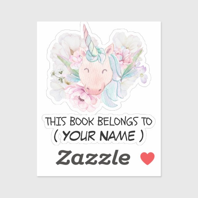 Sticker Ce livre appartient à (Feuille)