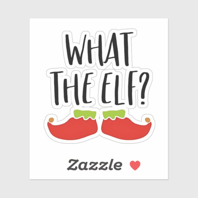 Sticker Ce que l'elfe drôle Noël Elfe Père Noël (Feuille)
