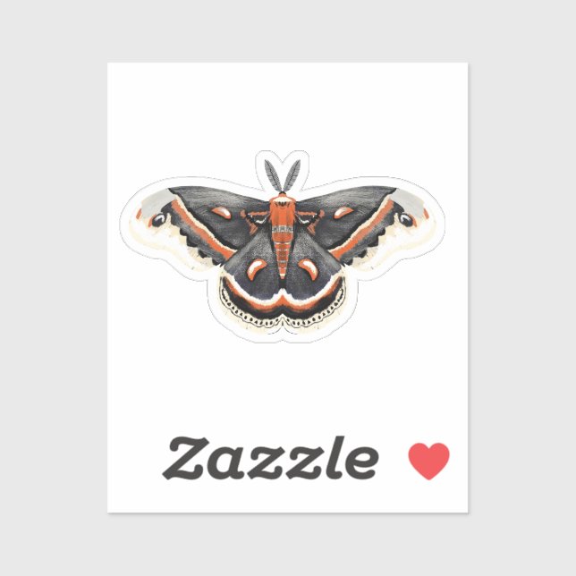 Sticker Cecropia Moth (Feuille)