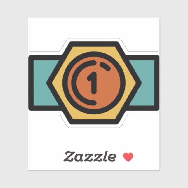 Sticker ceinture-championne (Feuille)