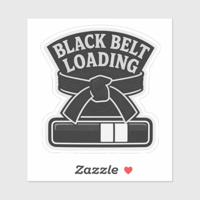Sticker Ceinture noire en chargement... (Feuille)