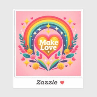 Sticker Célébrez l'amour avec des couleurs joyeuses