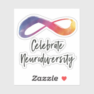 Sticker Célébrez l'infini de la neurodiversité des aqua