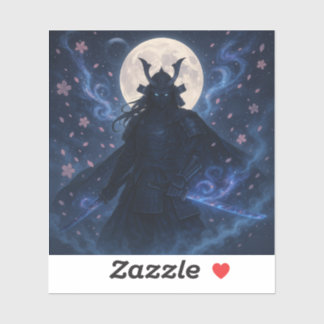 Sticker Céleste Samurai Imaginaire foncé Anime Vinyl stick