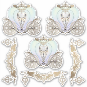 Sticker Cendrillon's Fairytale Coach et lanternes
