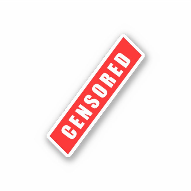 Sticker Censored, funny design (Devant)