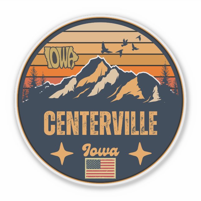 Sticker Centerville, Iowa, États-Unis (Devant)