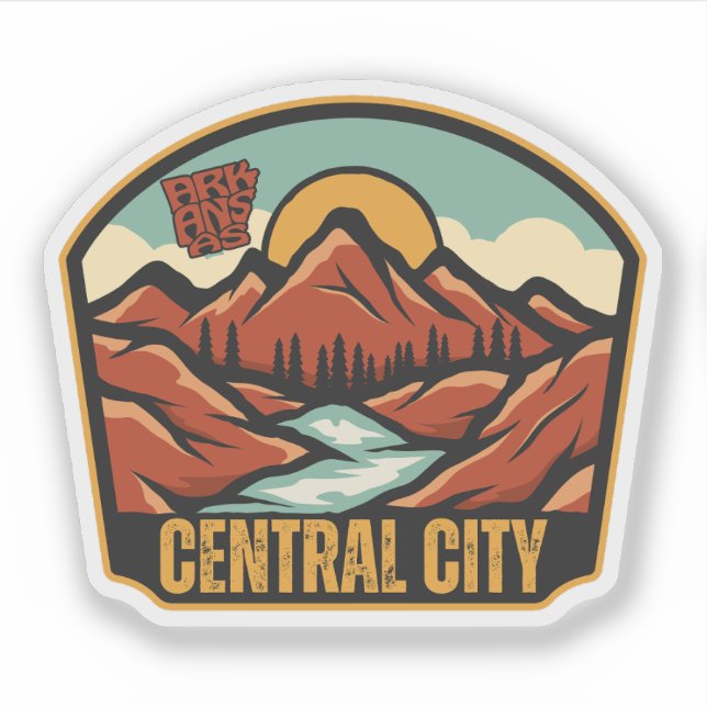 Sticker Central City, Arkansas  (Devant)