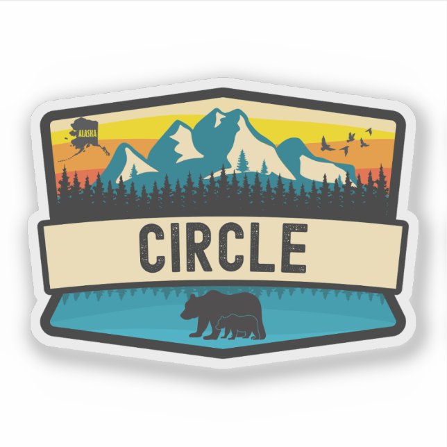 Sticker Cercle, Alaska (Devant)