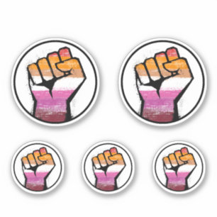 Sticker Cercle de poing de la fierté lesbienne