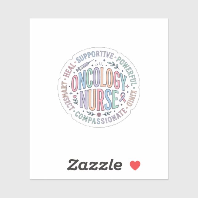 Sticker Cercle d'infirmière en oncologie Citation Concepti (Feuille)