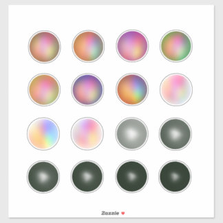 Sticker Cercles dégradés colorés