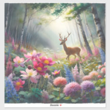 Cerf forestier naturel capturé de manière artistiq