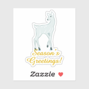 Sticker Cerf neigeux