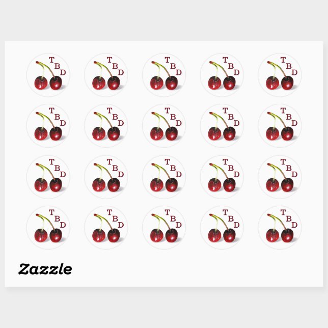 Sticker cerise (Feuille)