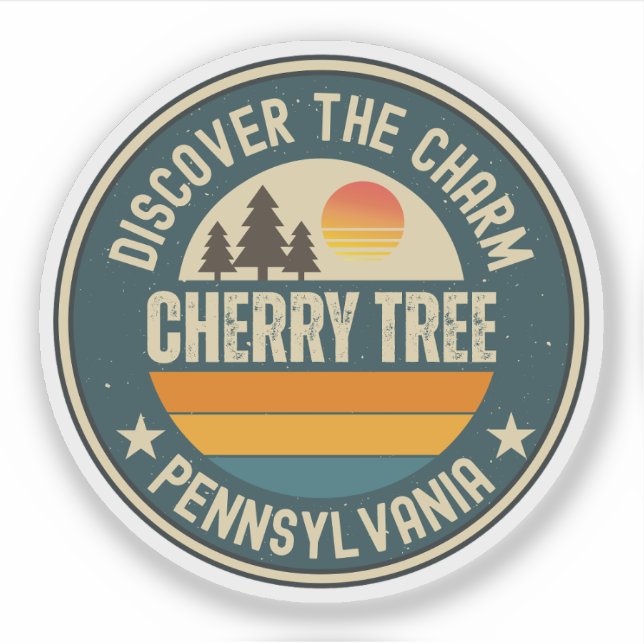 Sticker Cerisier, Pennsylvanie (Devant)