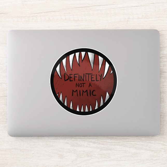 Sticker Certainement PAS un Mimic D&D Gaming Cadeaux (Ordinateur)