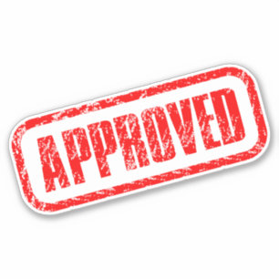 Sticker Certifié par succès - Timbre officiellement approu