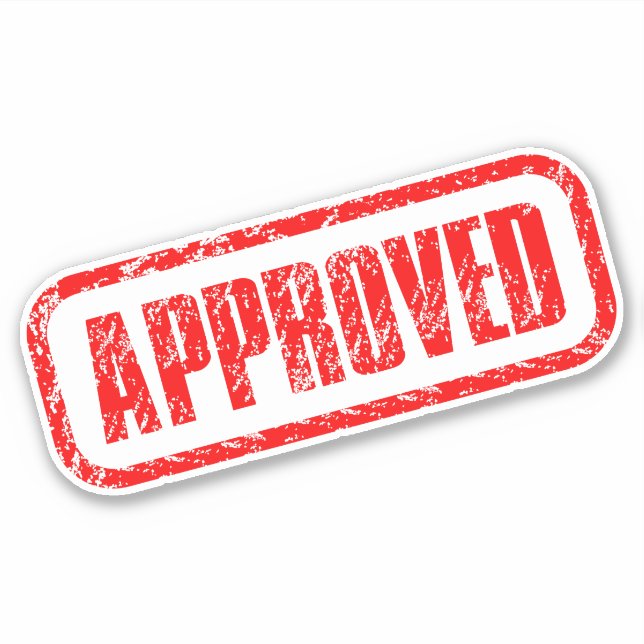 Sticker Certifié par succès - Timbre officiellement approu (Devant)