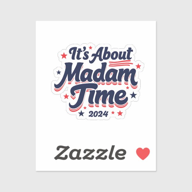 Sticker C'est à propos de Madame Time Kamala Harris Ekecti (Feuille)