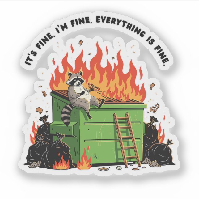 Sticker C'est Bien Brasier de Poubelle  (Devant)